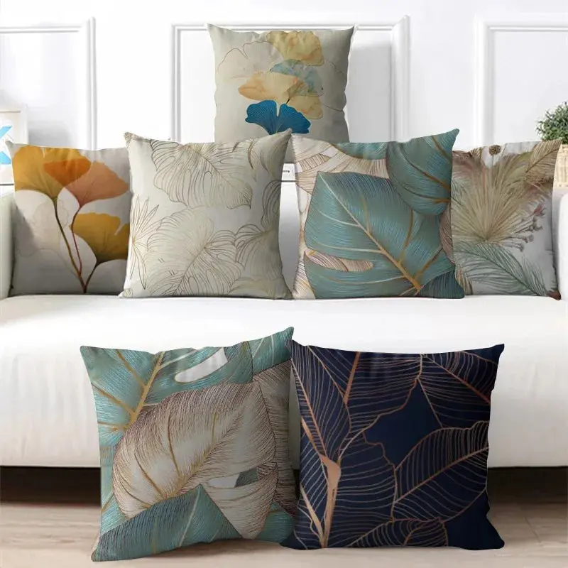 Coussin Ginkgo Géométrique POLYZEN