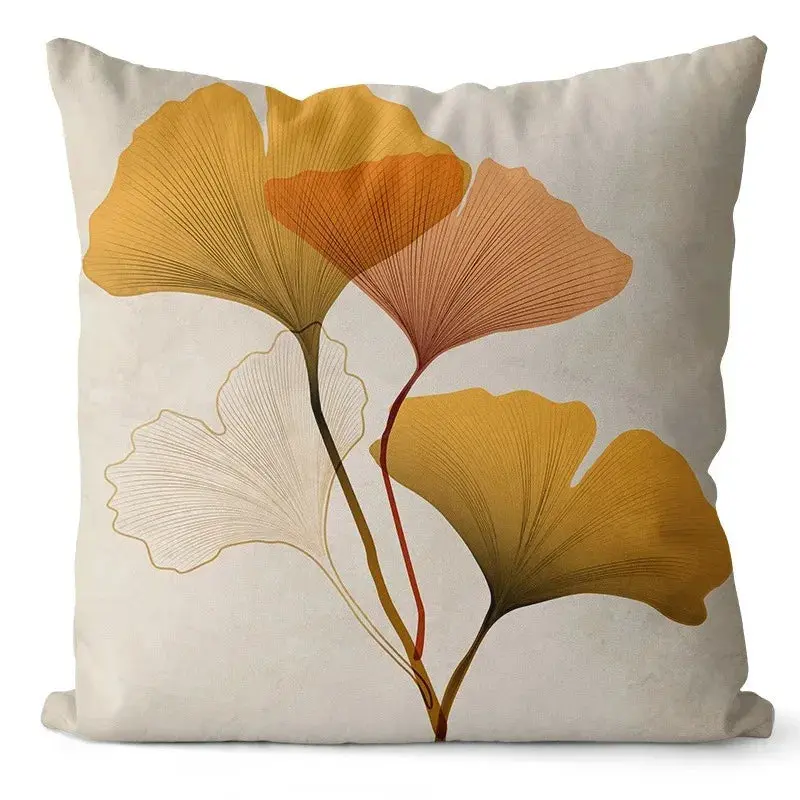 Coussin Ginkgo Géométrique POLYZEN