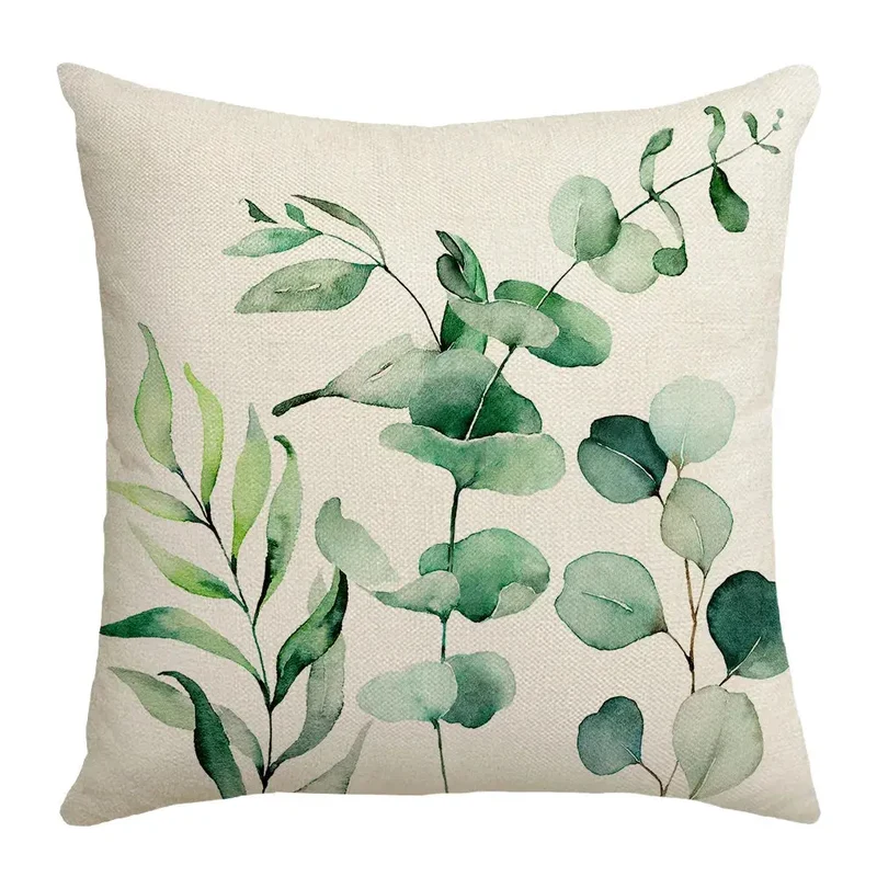 Taie d'Oreiller Polyester Imprimée Eucalypto