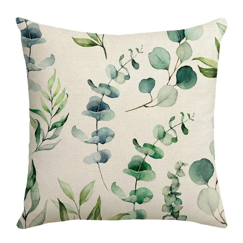 Taie d'Oreiller Polyester Imprimée Eucalypto