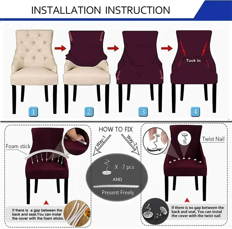 Housse De Chaise Extensible Jacquard FOLIA