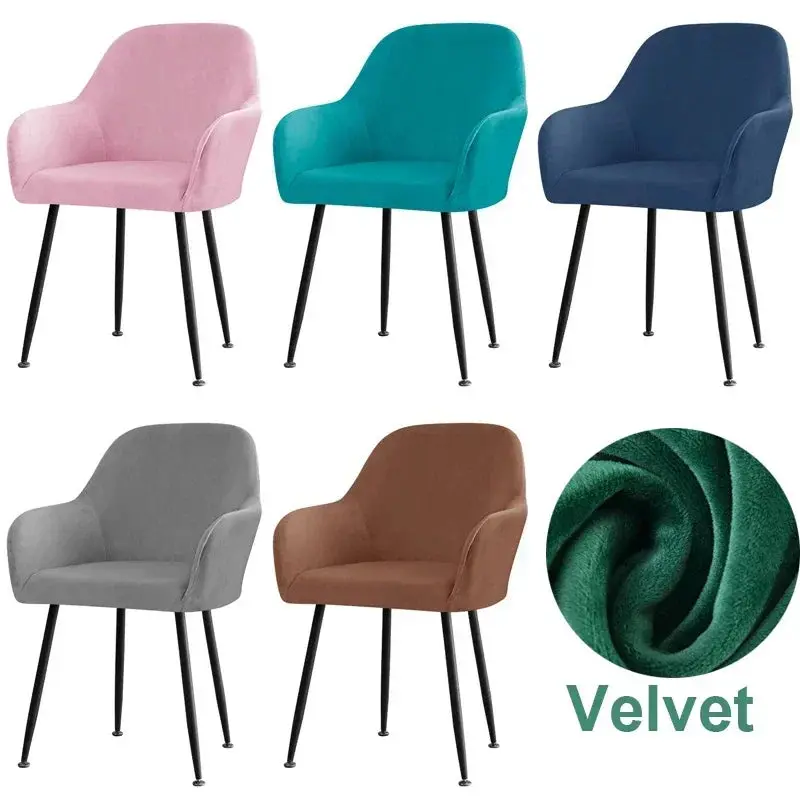 Housse De Chaise Velours Extensible VELINO
