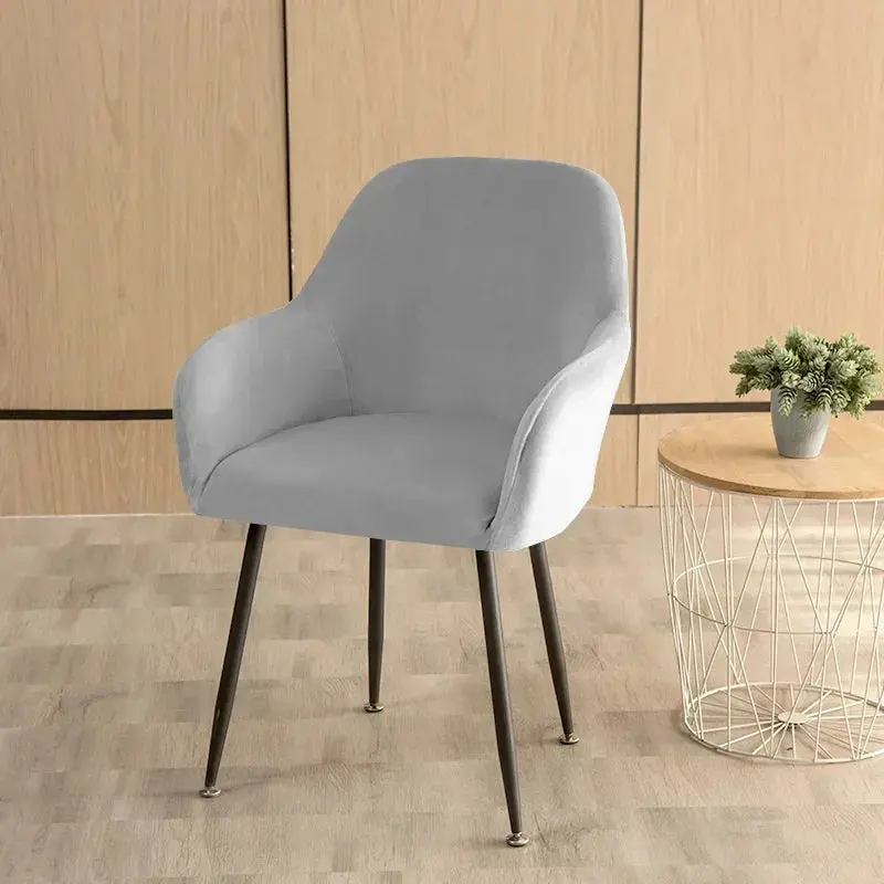 Housse De Chaise Velours Extensible VELINO
