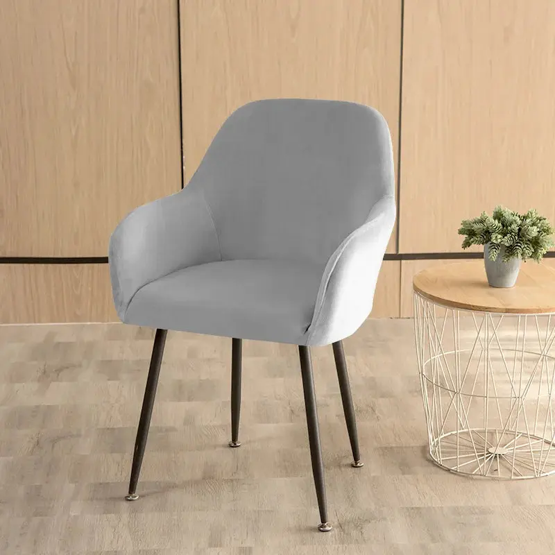 Housse De Chaise Velours Extensible VELINO