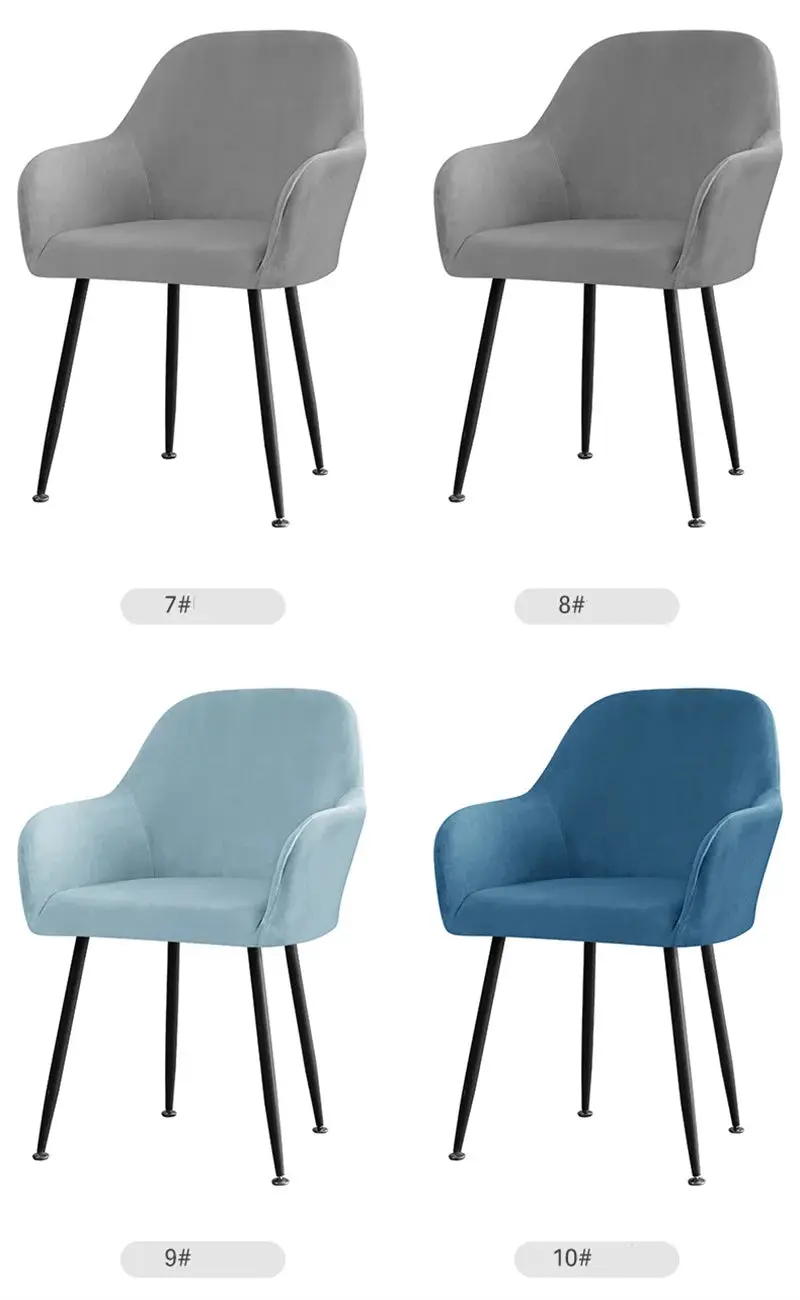 Housse De Chaise Velours Extensible VELINO