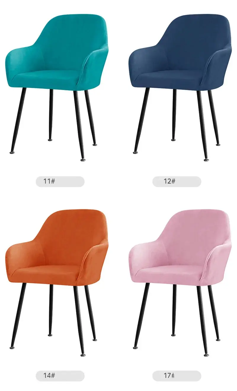 Housse De Chaise Velours Extensible VELINO