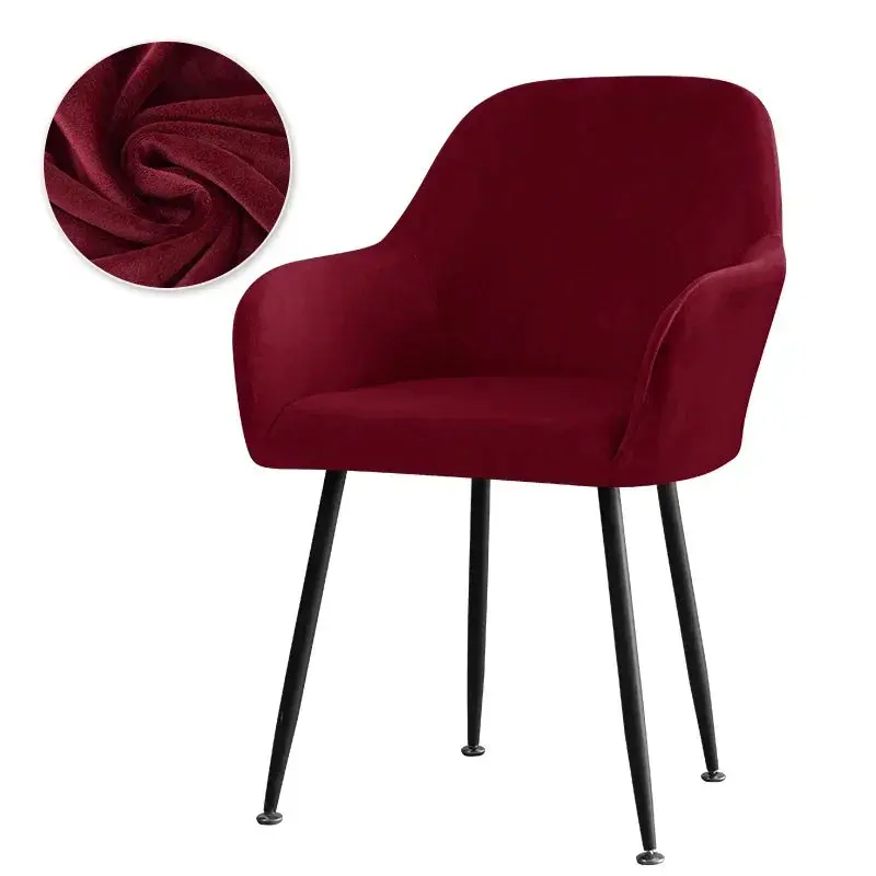 Housse De Chaise Velours Extensible VELINO