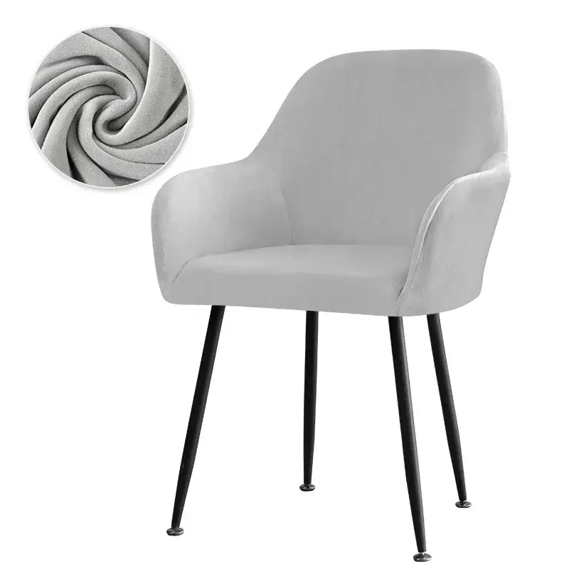 Housse De Chaise Velours Extensible VELINO