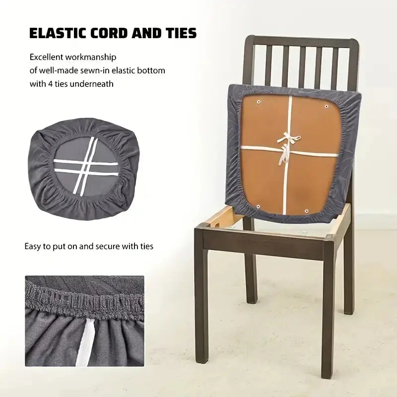Housse assise de chaise imperméable jacquard JACERY