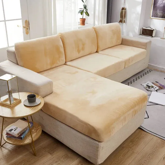 Housse Coussin D'assise & Dossier - Velours Crème