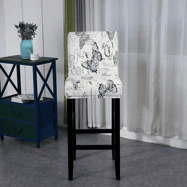 Housse de tabouret de bar avec motif papillon - Design élégant et moderne