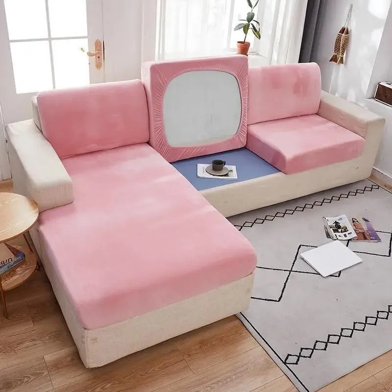 Housse Coussin D'assise & Dossier - Velours Rose