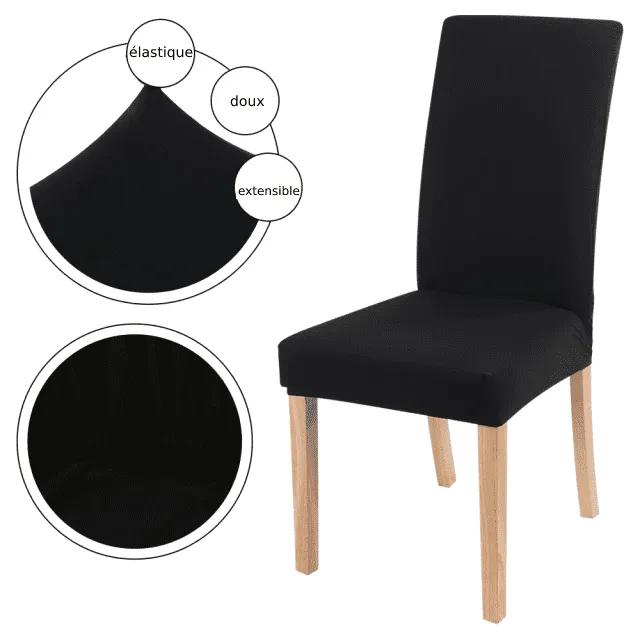 Housse de Chaise Universelle- Noir