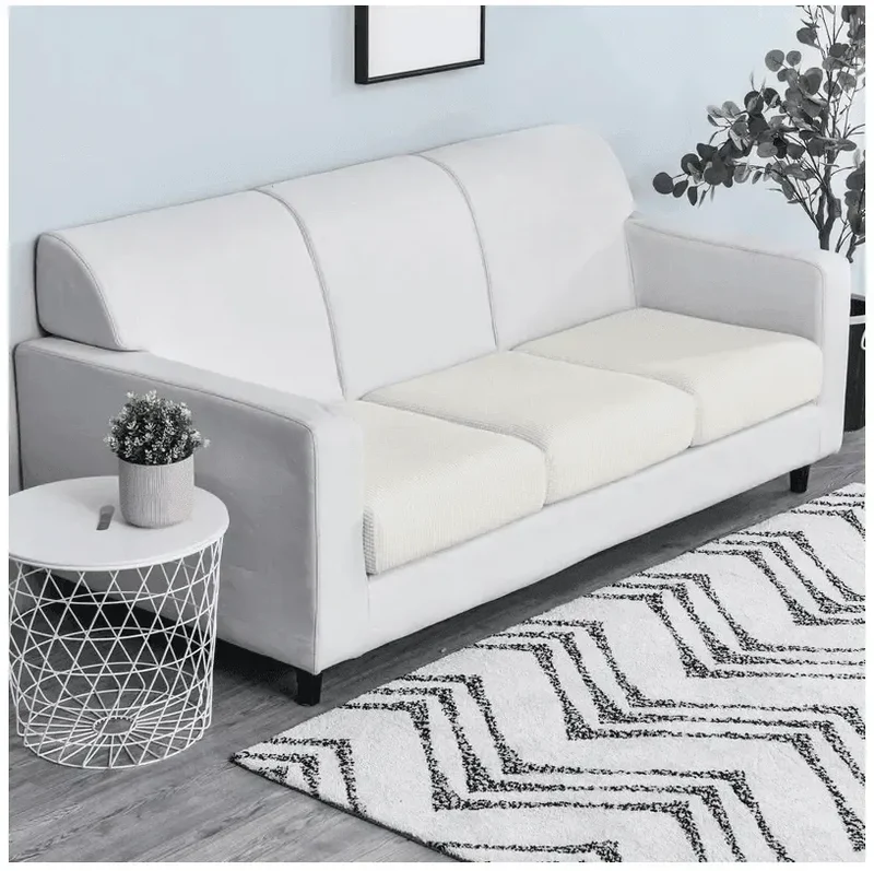 Housse de Coussin D'assise & Dossier - Blanc
