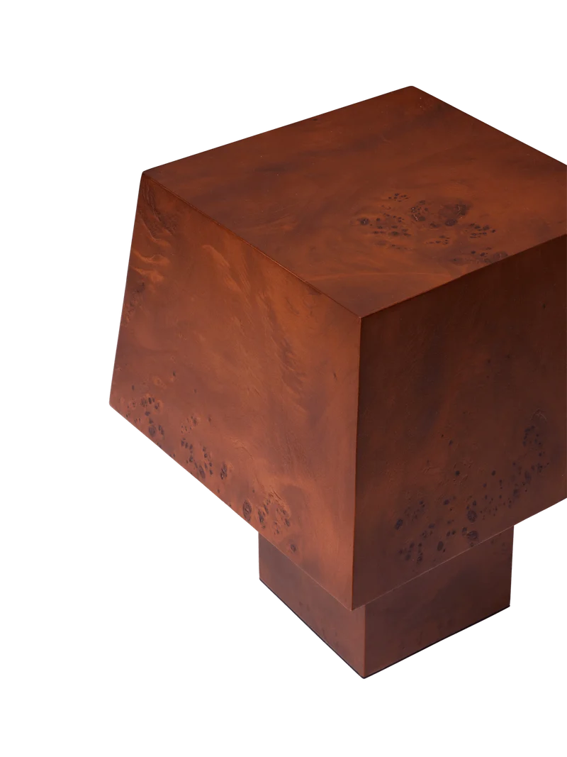 Burl Table Lamp - Dark Stained Burl