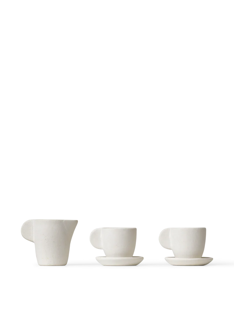 Miniature Tea Set - Ceramic - Off-White