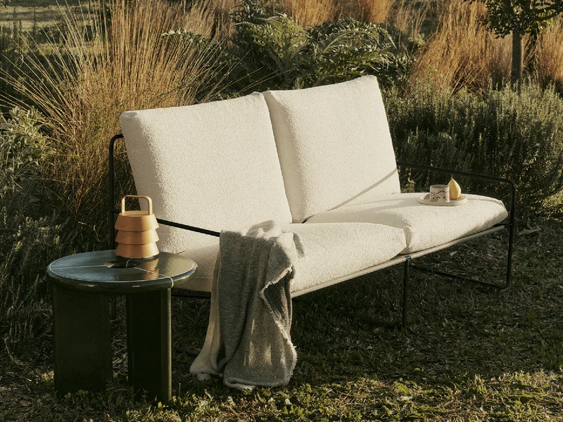 Desert 2-seater - Black - Pure Bouclé - Off-White
