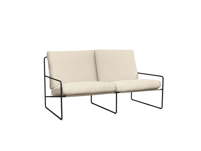 Desert 2-seater - Black - Pure Bouclé - Off-White