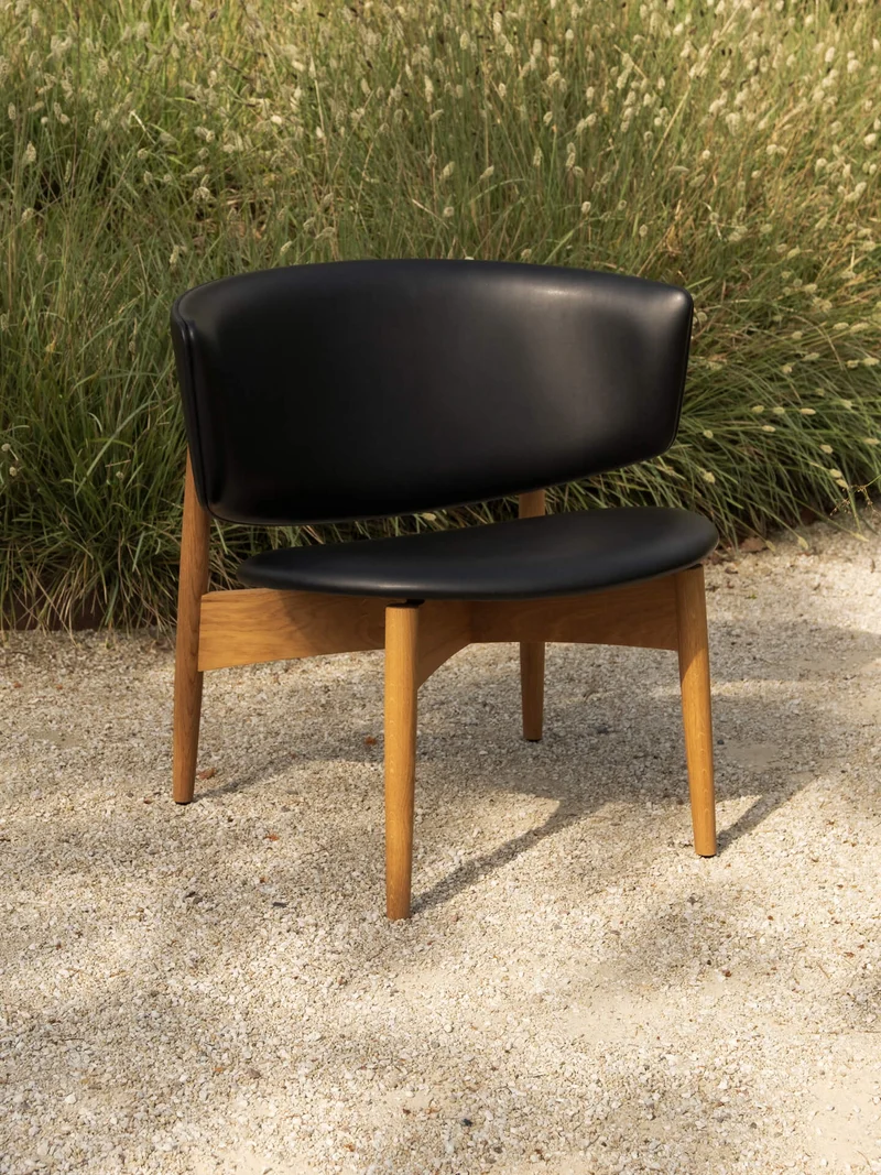 Herman Lounge Chair - Wood - Vegea - Natural Oak/Black