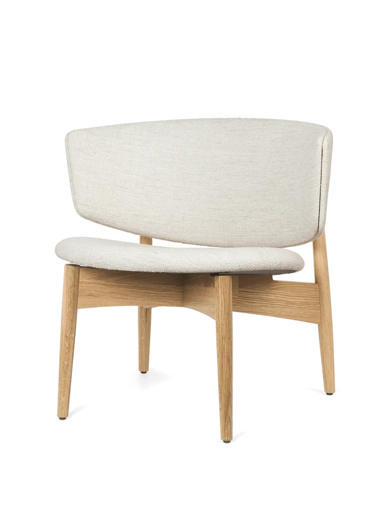 Herman Lounge Chair - Wood - Bouclé - Oak/Off-White
