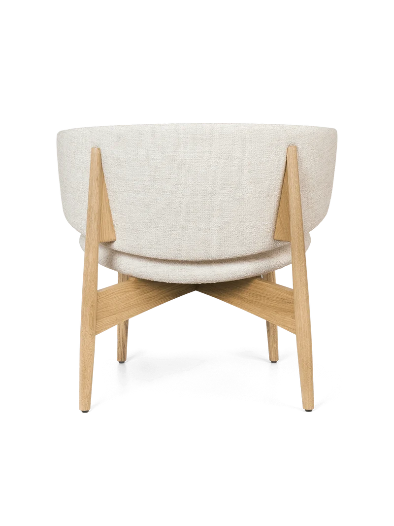 Herman Lounge Chair - Wood - Bouclé - Oak/Off-White