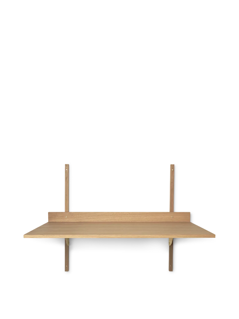 Sector Desk - Natural Oak/Brass