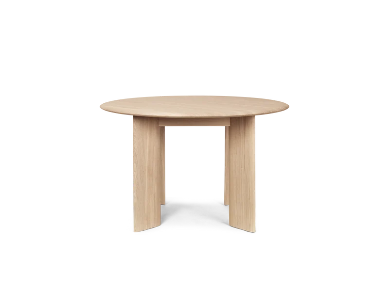 Bevel Table - Round Ø117 - White Oiled Oak