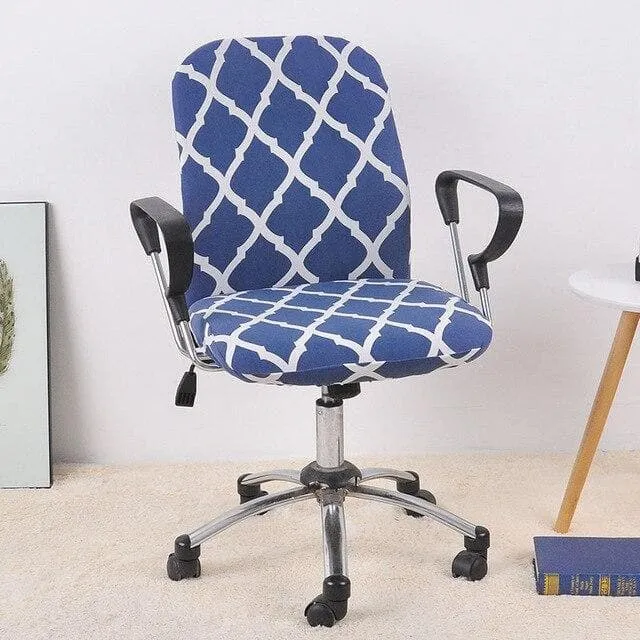 Housse de Chaise de Bureau Bleu