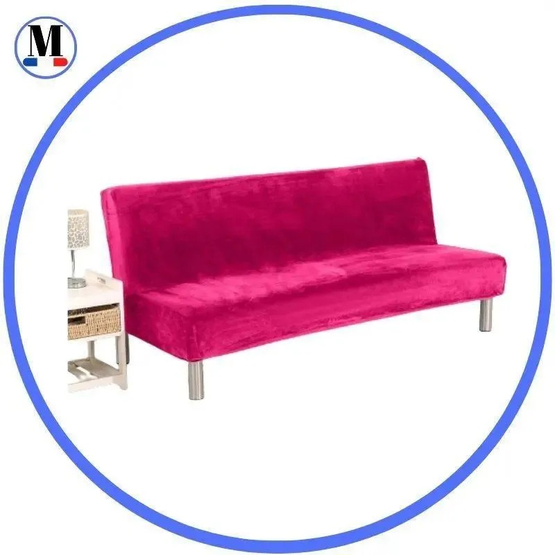 Housses De Canapé Clic Clac En Velours Rose Fushia