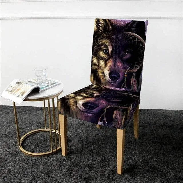 Housse de Chaise Loup Amérindien