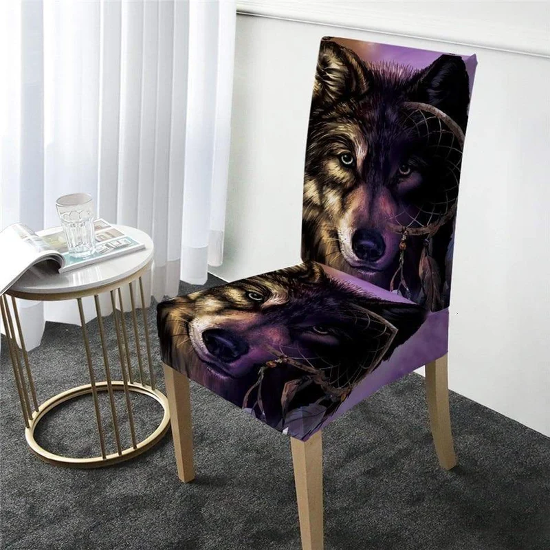 Housse de Chaise Loup Amérindien