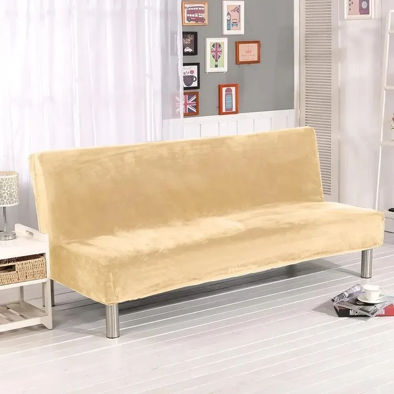 Housses De Canapé Clic Clac En Velours Beige