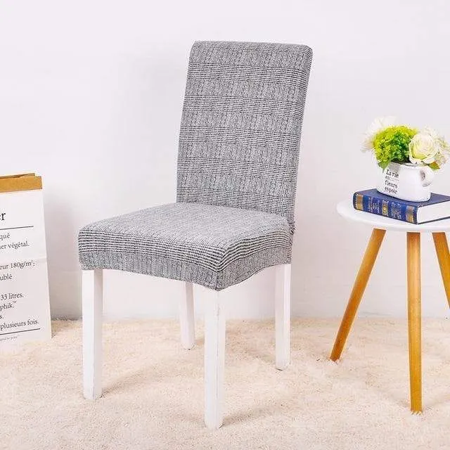Housse de Chaise Gris Clair à Motifs