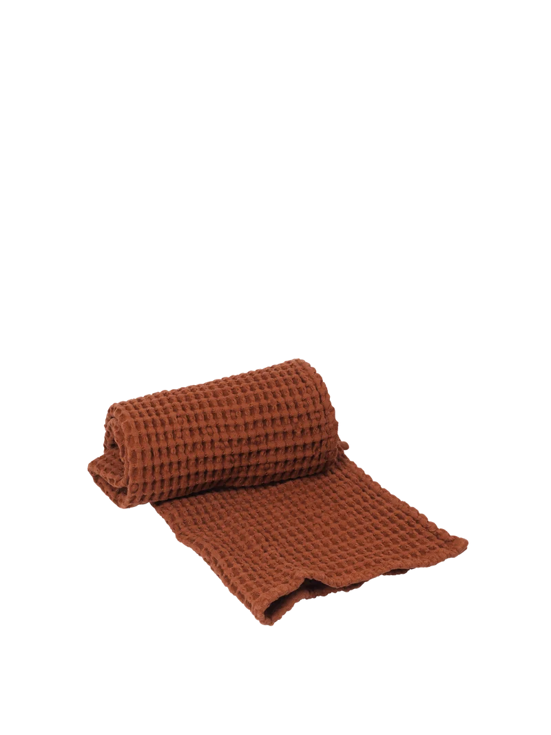 Organic Hand Towel - Brown Clay