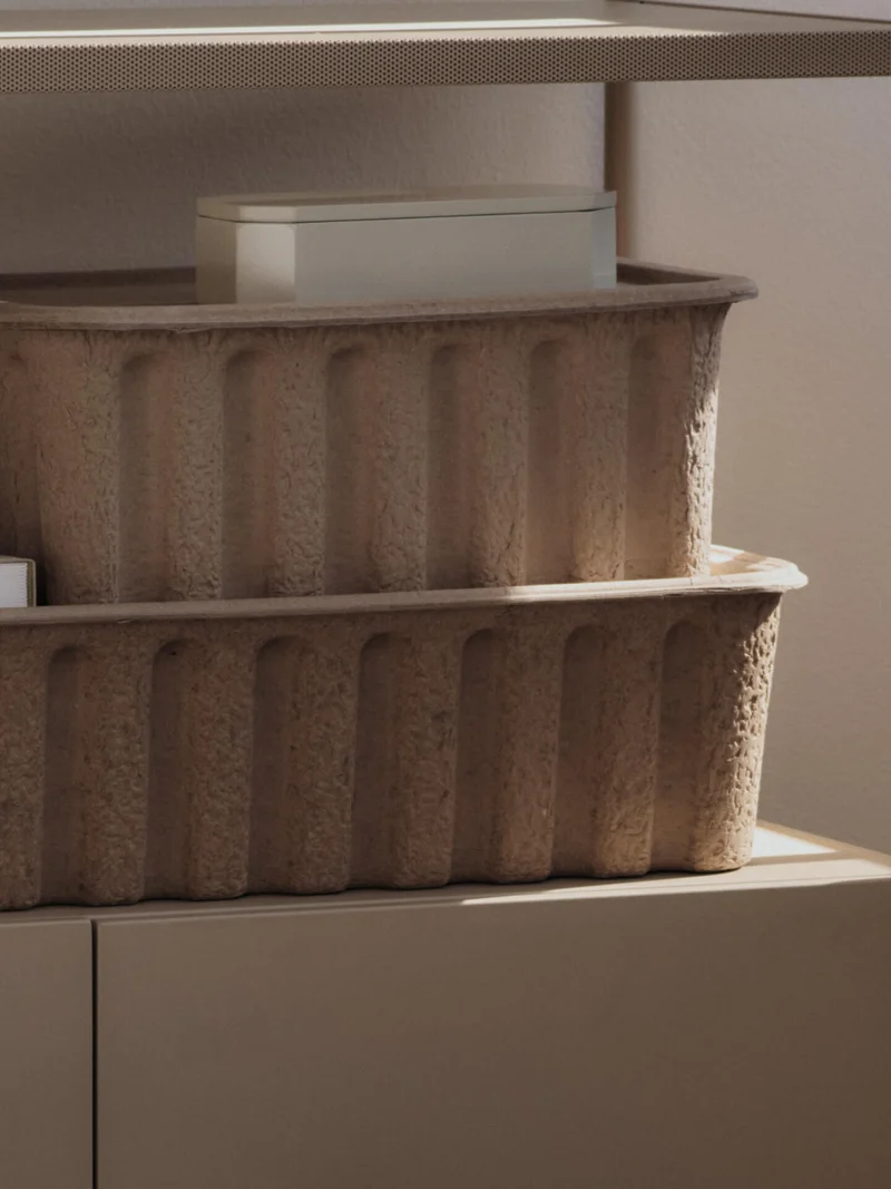 Paper Pulp Box - Set of 2 - Brown