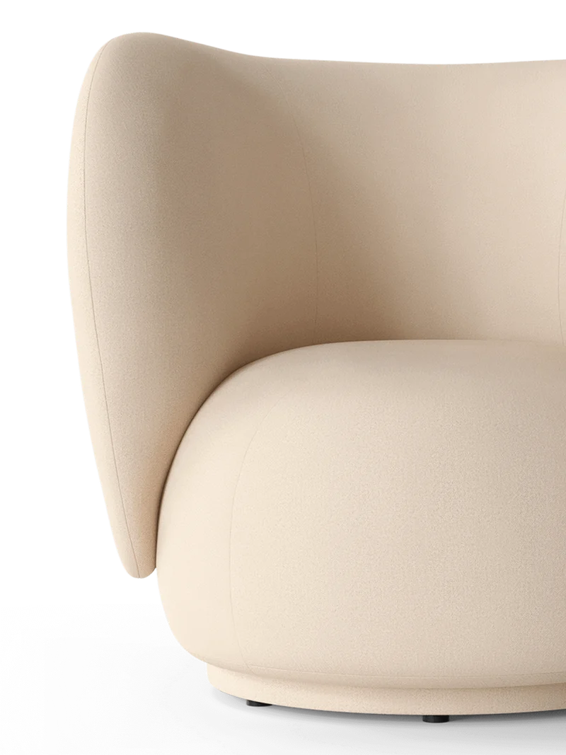 Rico Lounge Chair - Swivel - Brushed - Off-White