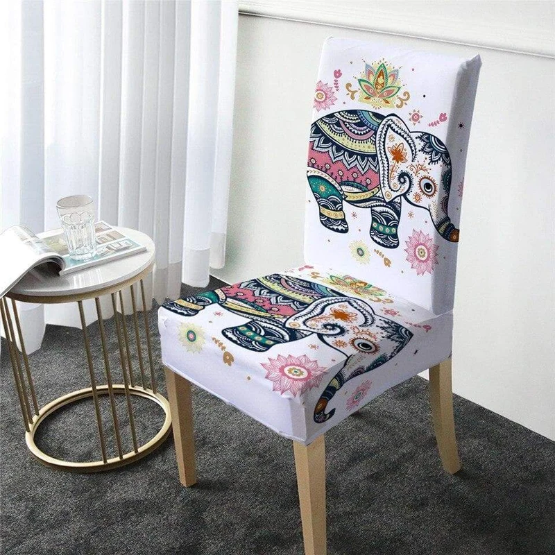 Housse de Chaise Éléphant Bohème
