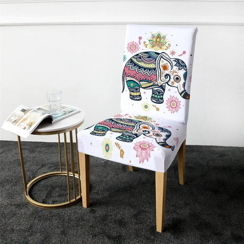 Housse de Chaise Éléphant Bohème
