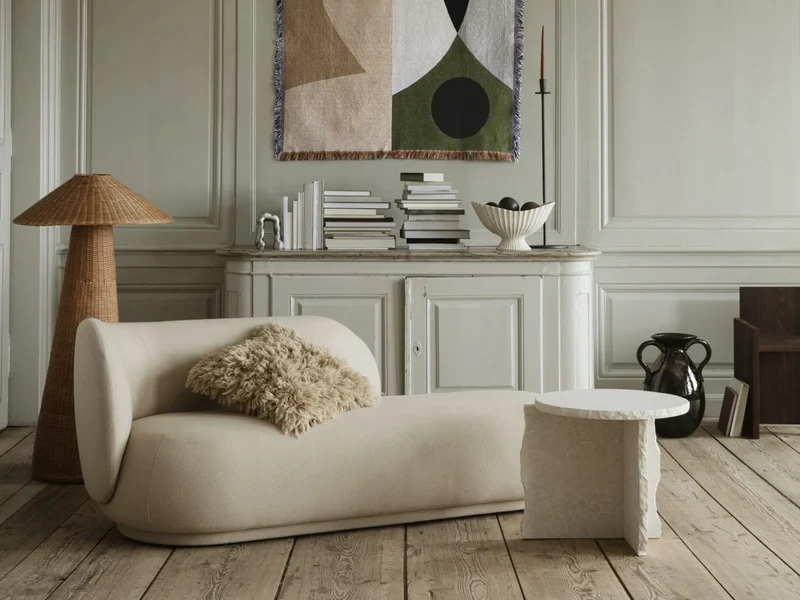 Rico Divan Left - Brushed - Off-white
