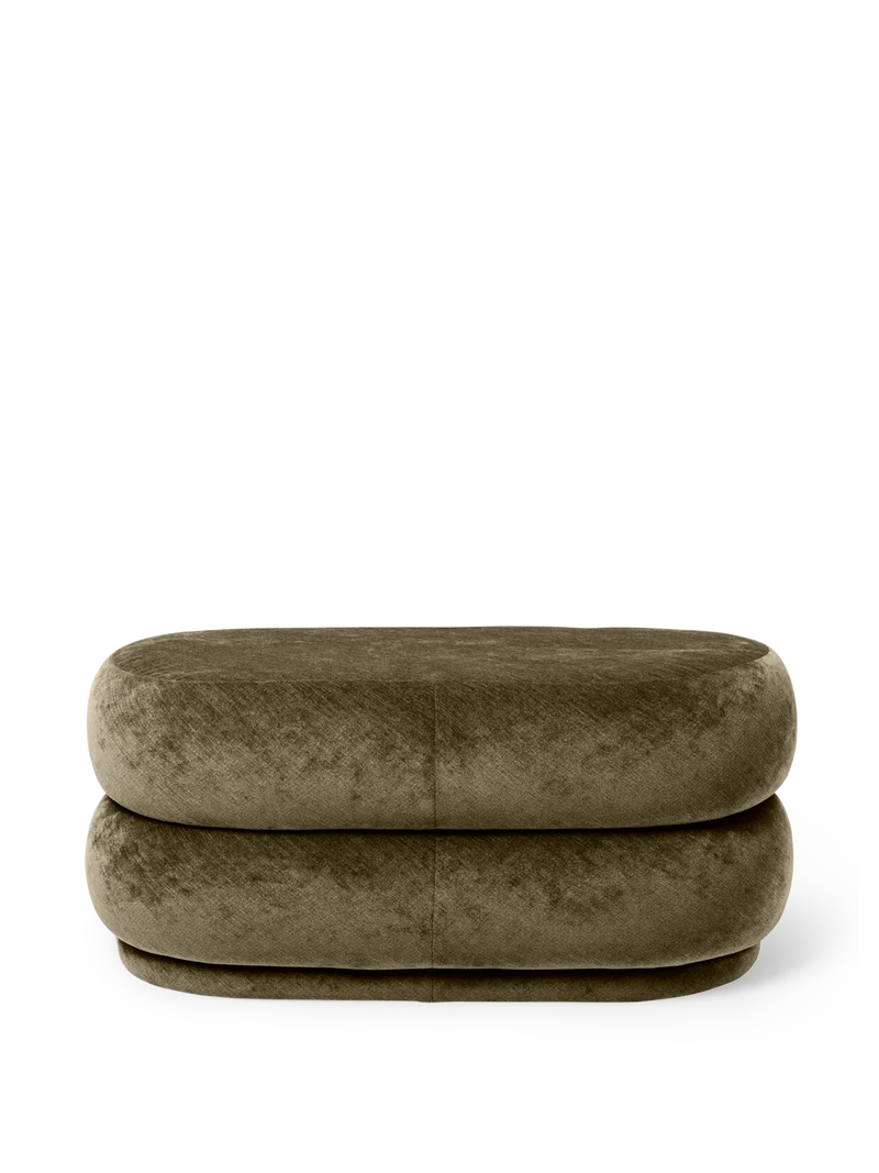 Pouf Oval - Faded Velvet - Forest