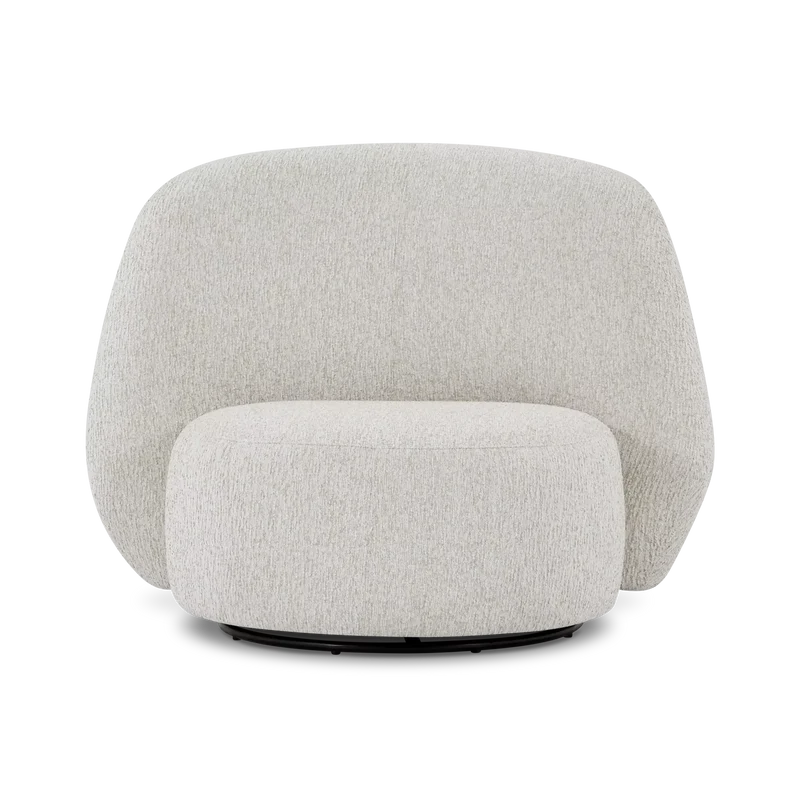 Brownie - Fabric Swivel Lounge Chair by Romano