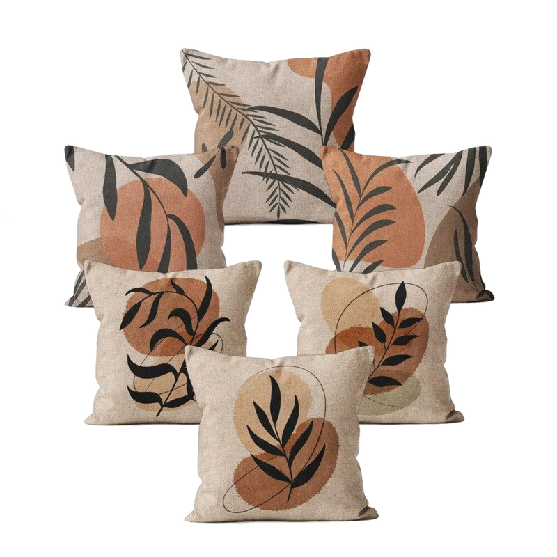 Housse de Coussin 45x45 Lin Ethnique