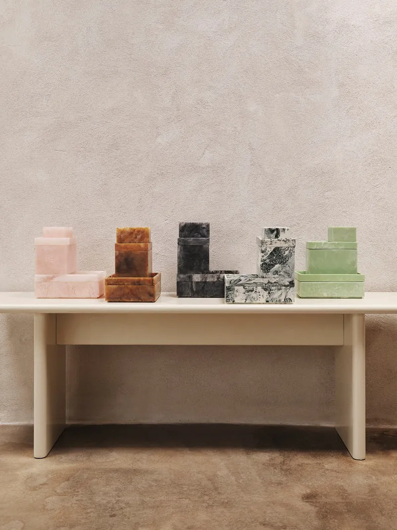Mist Box - Emerald Off-white