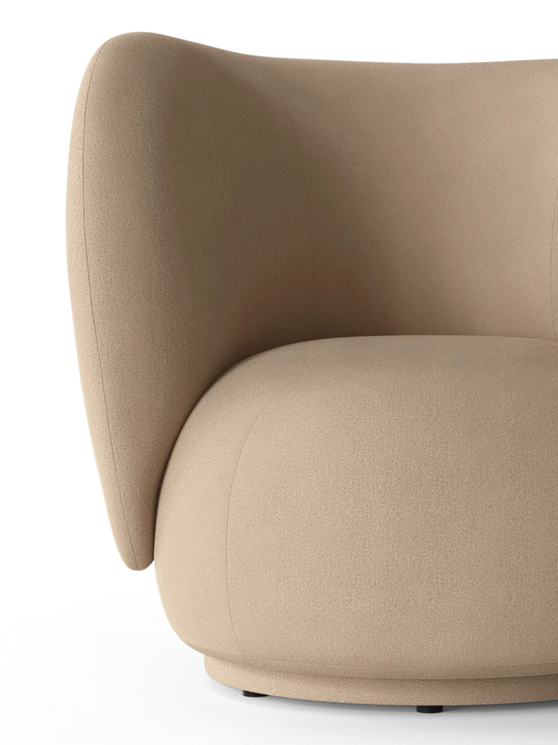 Rico Lounge Chair - Swivel - Brushed - Sand