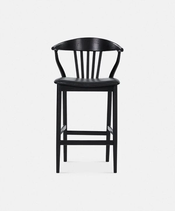 Nordic - Oak and Natural Fabric Stool