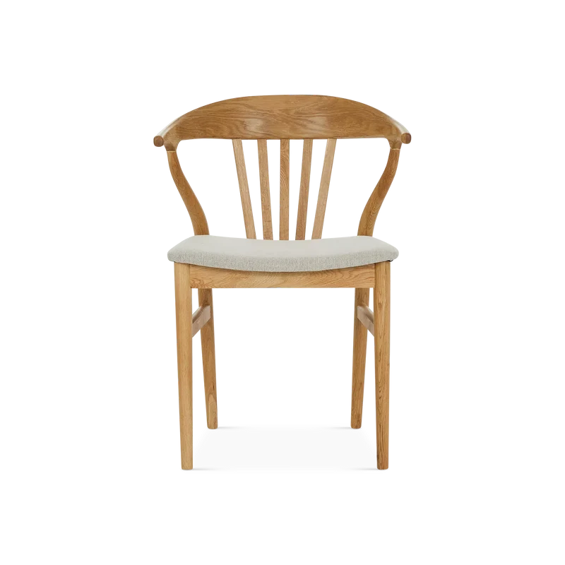 Nordic - Oak and Natural Fabric Chair