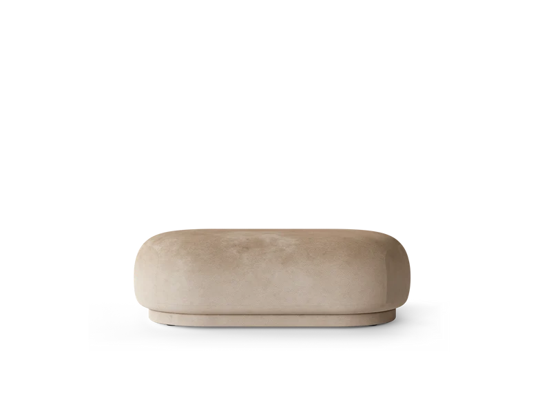 Rico Ottoman - Faded Velvet - Sand