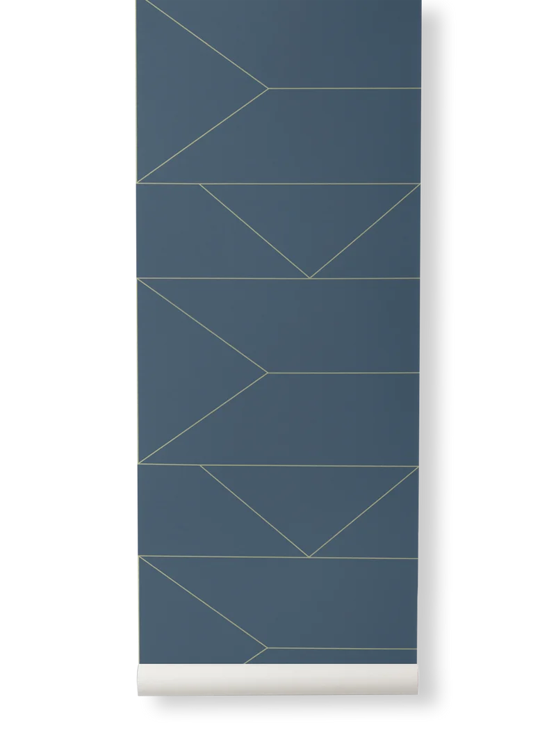 Lines Wallpaper - Dark Blue