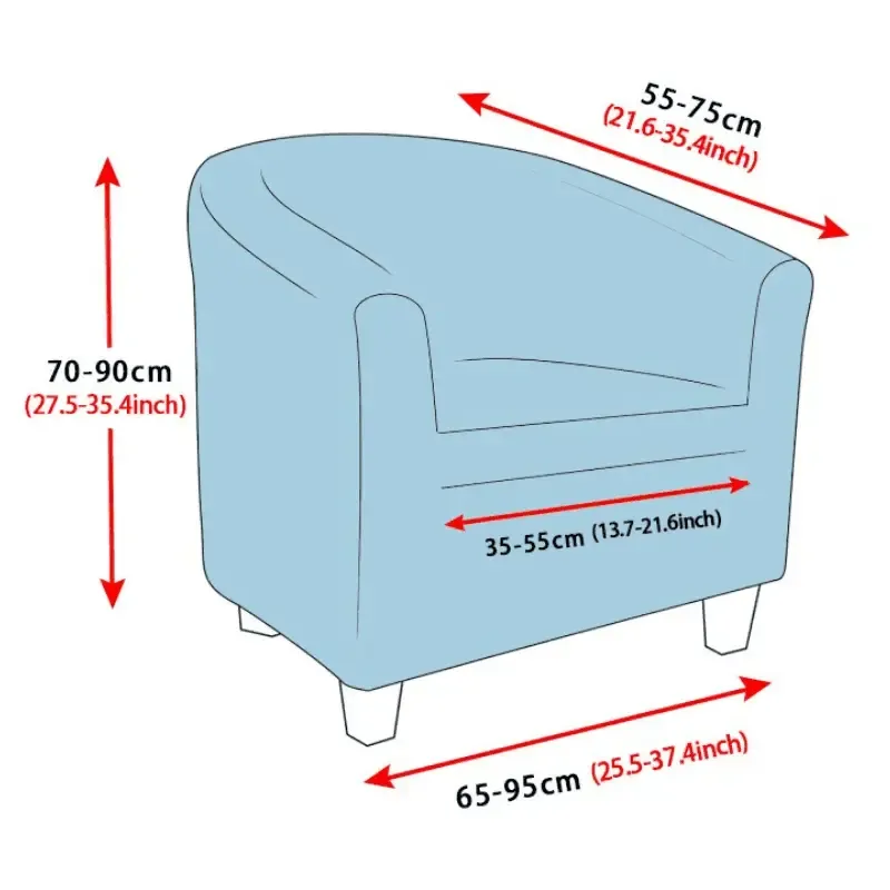 Housse Gris clair De Fauteuil Club - Extensible