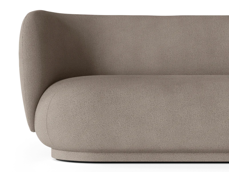 Rico Divan Left - Brushed - Warm Grey